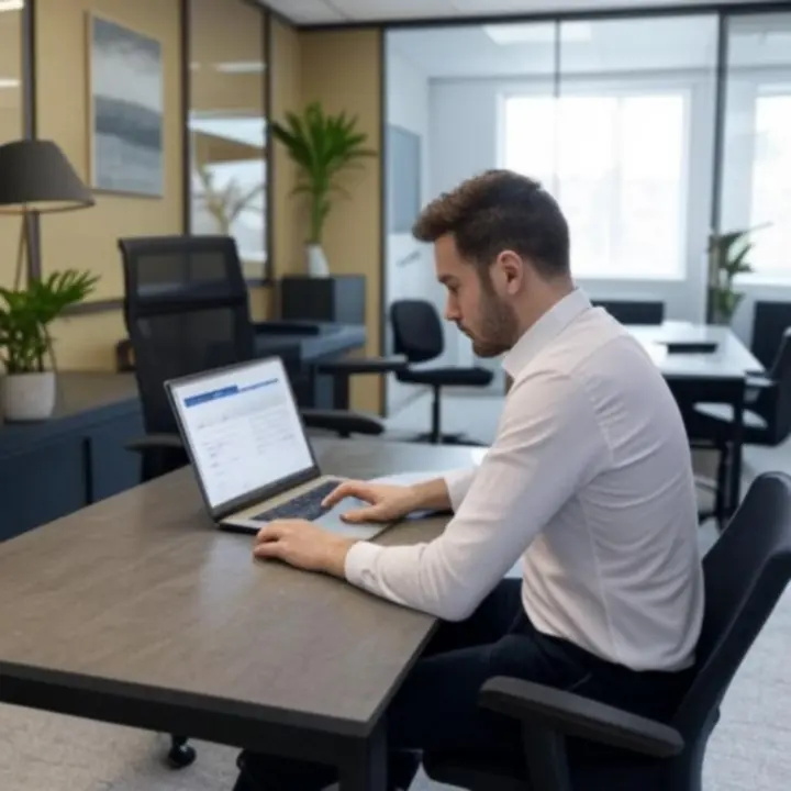 Nowoczesne biuro LegalFlowCenter z klientem omawiającym szczegóły konsultacji prawnej