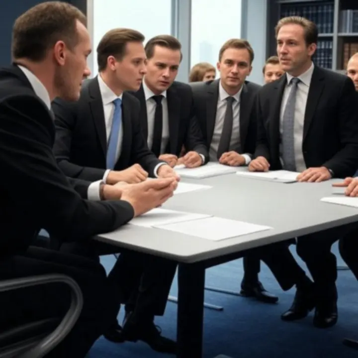 Zespół prawników LegalFlowCenter podczas merytorycznej dyskusji w nowoczesnym biurze