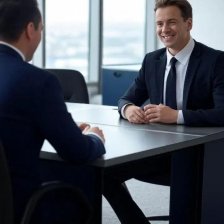 Spotkanie klienta z prawnikiem w nowoczesnym biurze LegalFlowCenter.